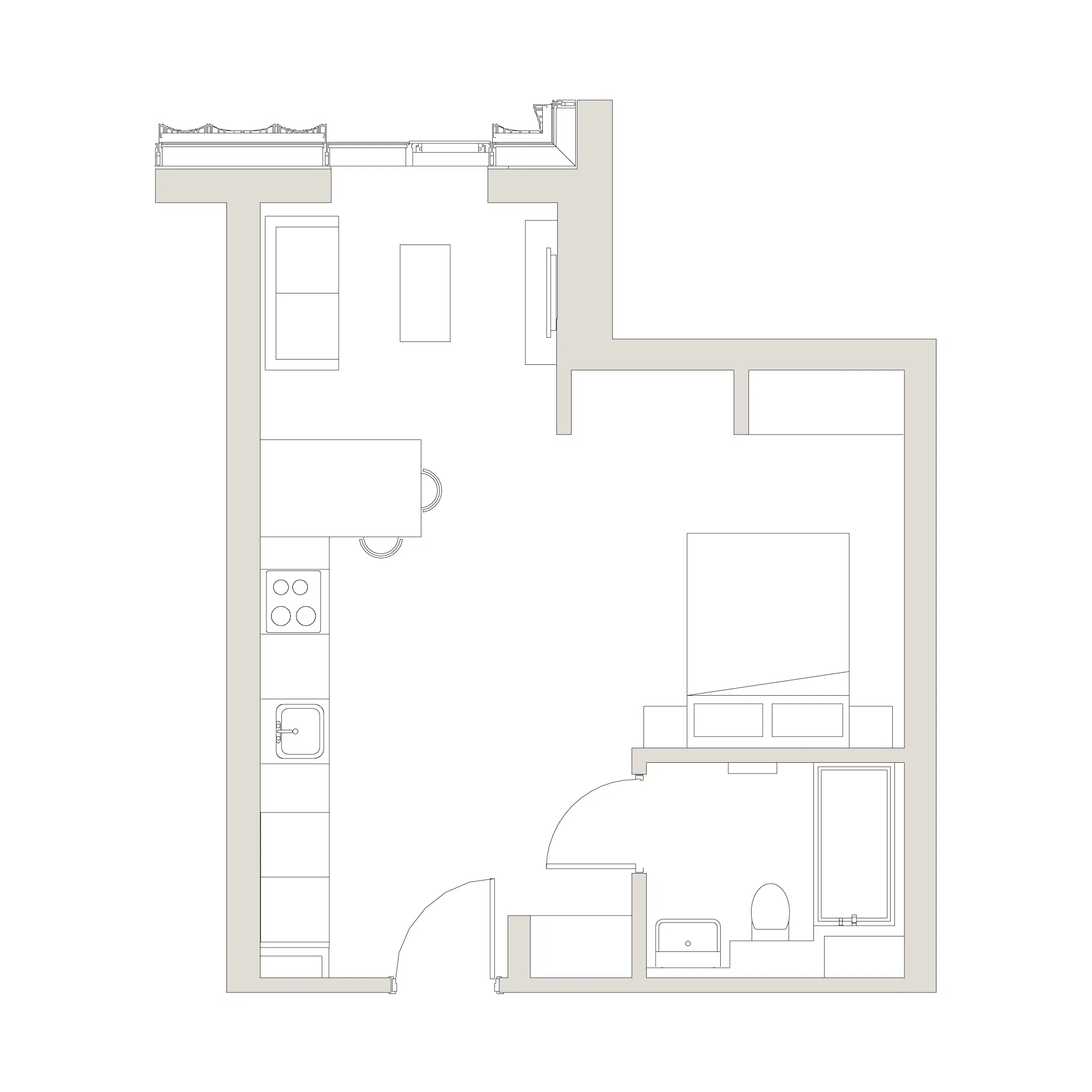 uhaus north studio floorplan