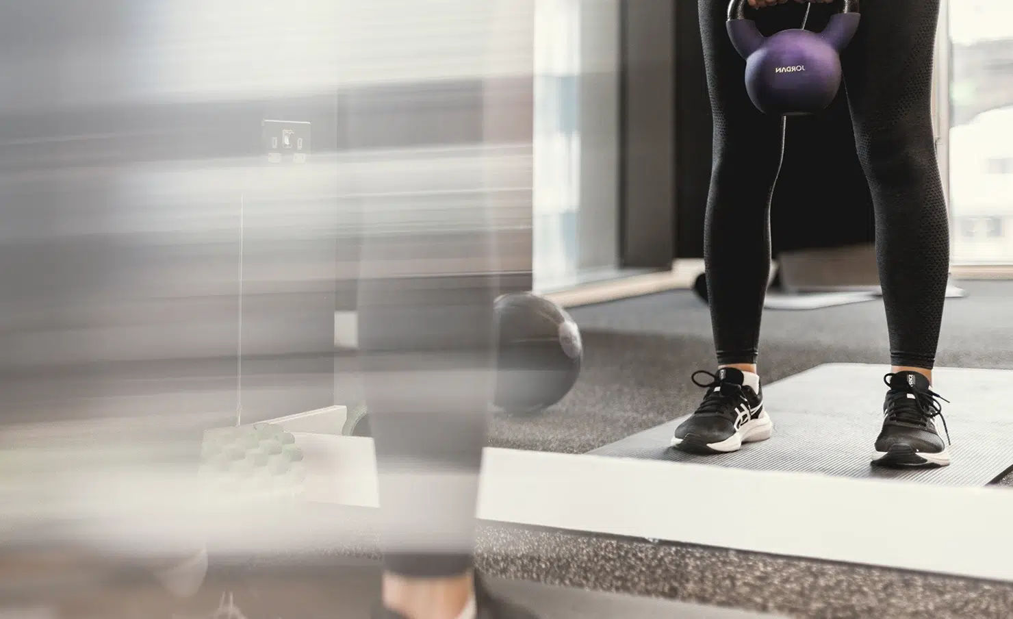 working out in the uhaus gym