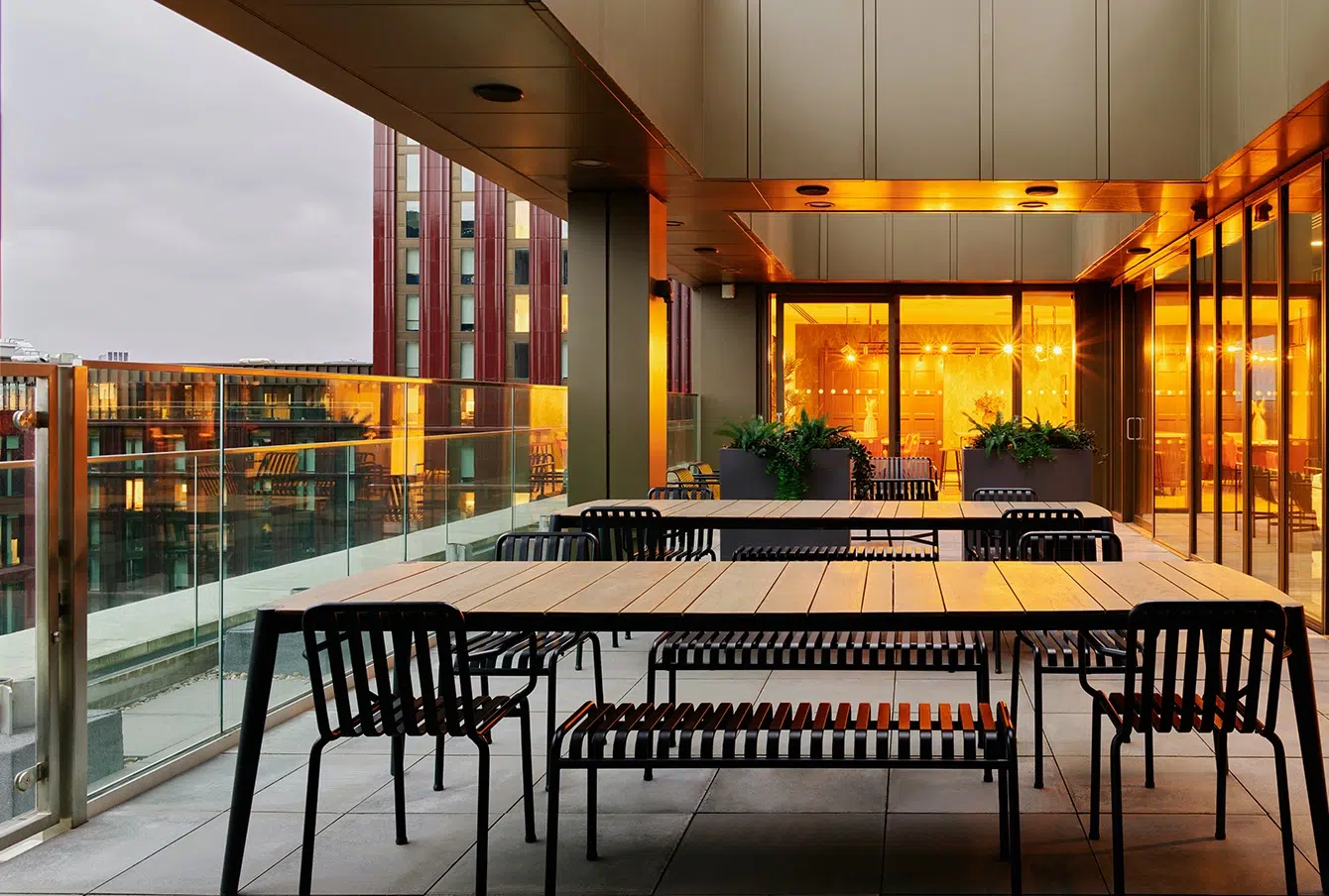 uhaus lounge and dining east terrace 15th floor